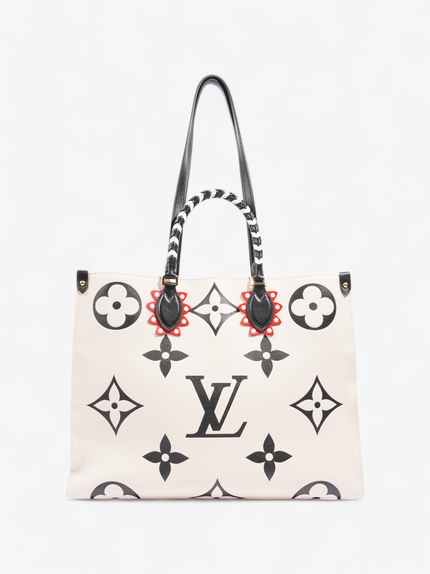 Louis Vuitton On the Go Cream / Black / Red Empreinte Leather GM