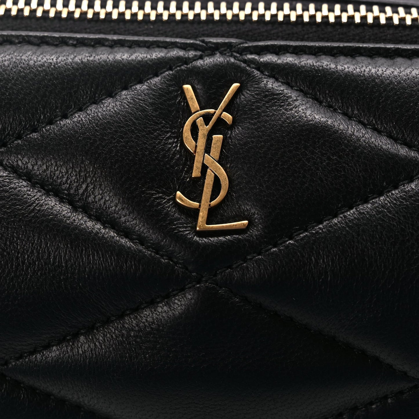Saint Laurent Lambskin Monogram Mini Sade Tube Bag Black