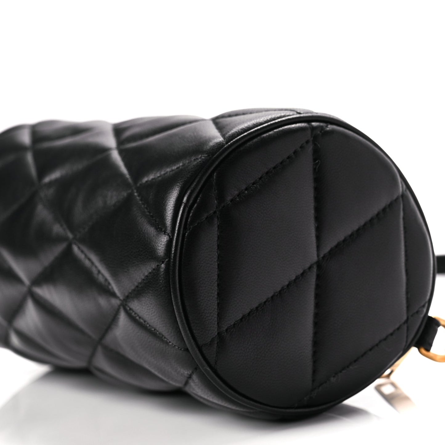 Saint Laurent Lambskin Monogram Mini Sade Tube Bag Black