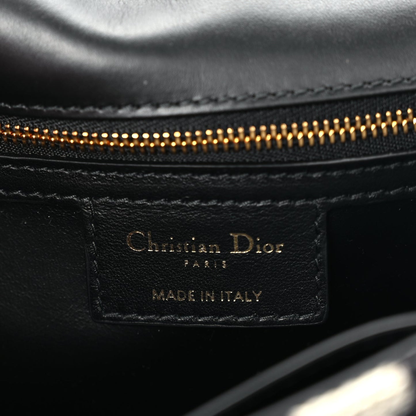 Christian Dior Technical Canvas Macro Houndstooth Medium Caro Bag Black White