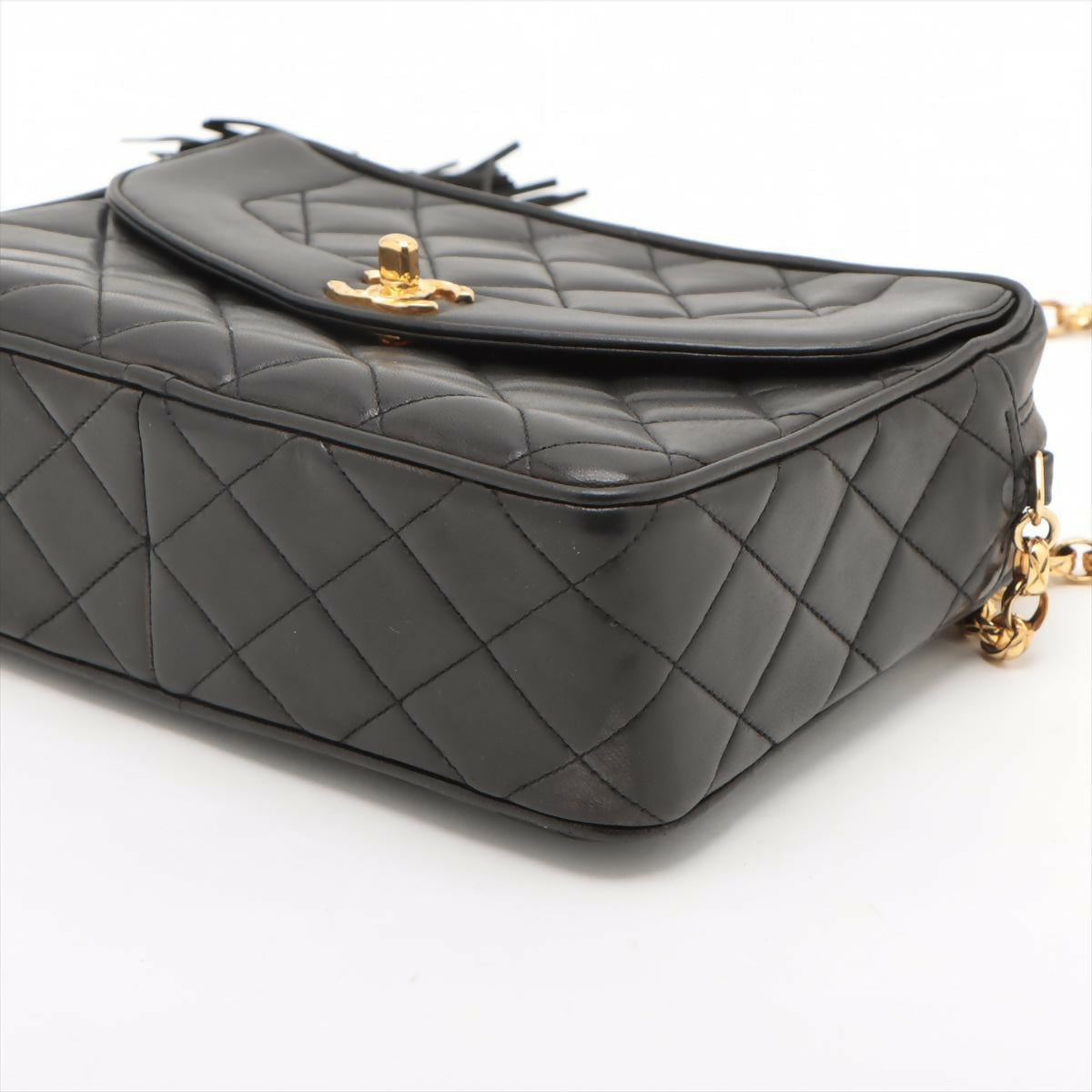 Chanel  Black Mini Lambskin Tassel Bag with Gold Hardware