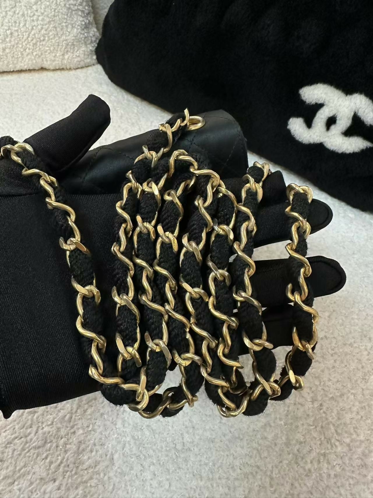 Chanel  (1986-88) Classic Mini Satin Bag