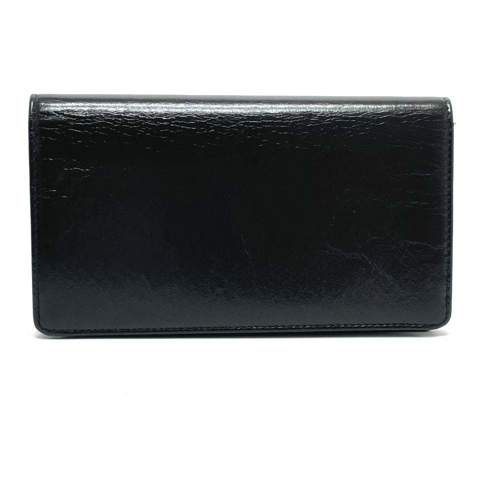 CHANEL Folded wallet A82184 leather black VOTEZ COCO Logo embossed vintage Women