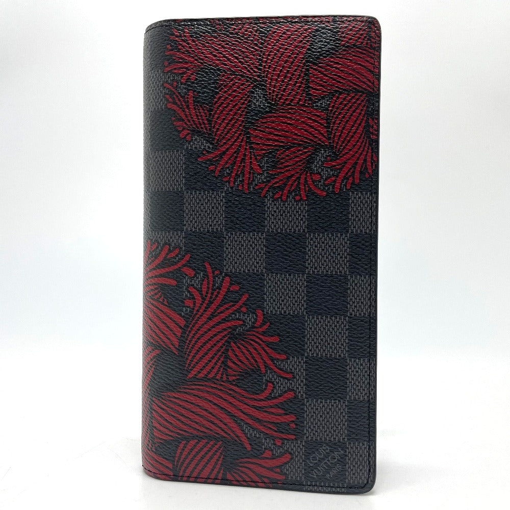LOUIS VUITTON Long Wallet Purse N41676 Damier Grafitto Canvas Black x gray Damier Grafitte Portefeuille Brother Christopher Nemeth mens