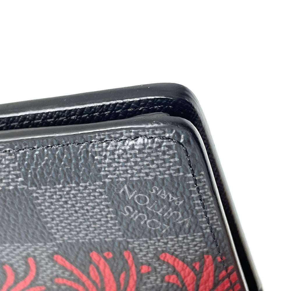 LOUIS VUITTON Long Wallet Purse N41676 Damier Grafitto Canvas Black x gray Damier Grafitte Portefeuille Brother Christopher Nemeth mens