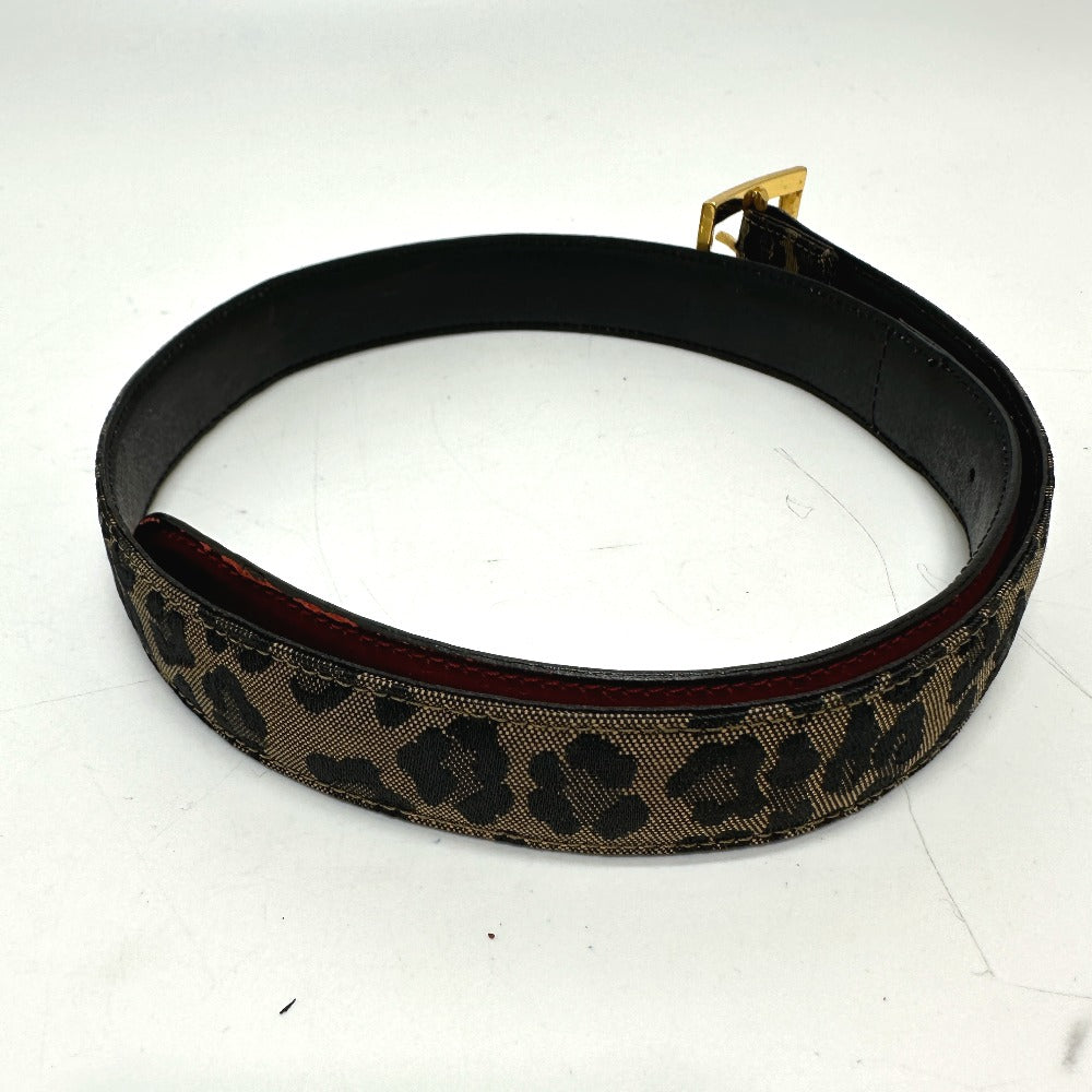 FENDI belt Canvas / leather Brown / Red Leopard Women 33