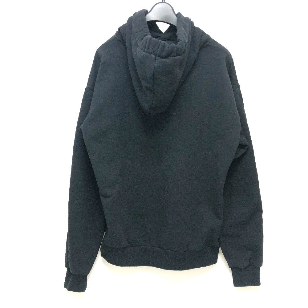 CELINE Hoodie 2Y468670Q cotton black logo laces Hoodie mens XS