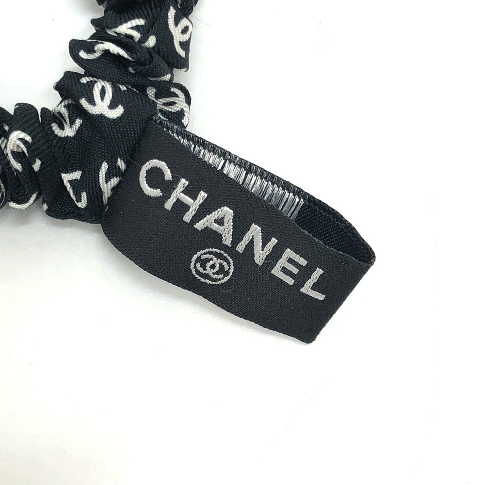 CHANEL hair accessory silk Black x white Ribbon COCO Mark hair accessory Women