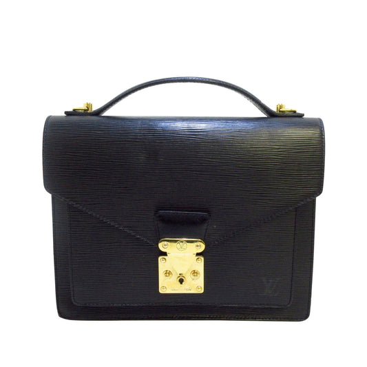 Louis-Vuitton Louis Vuitton Epi Monceau Crossbody Bag Black