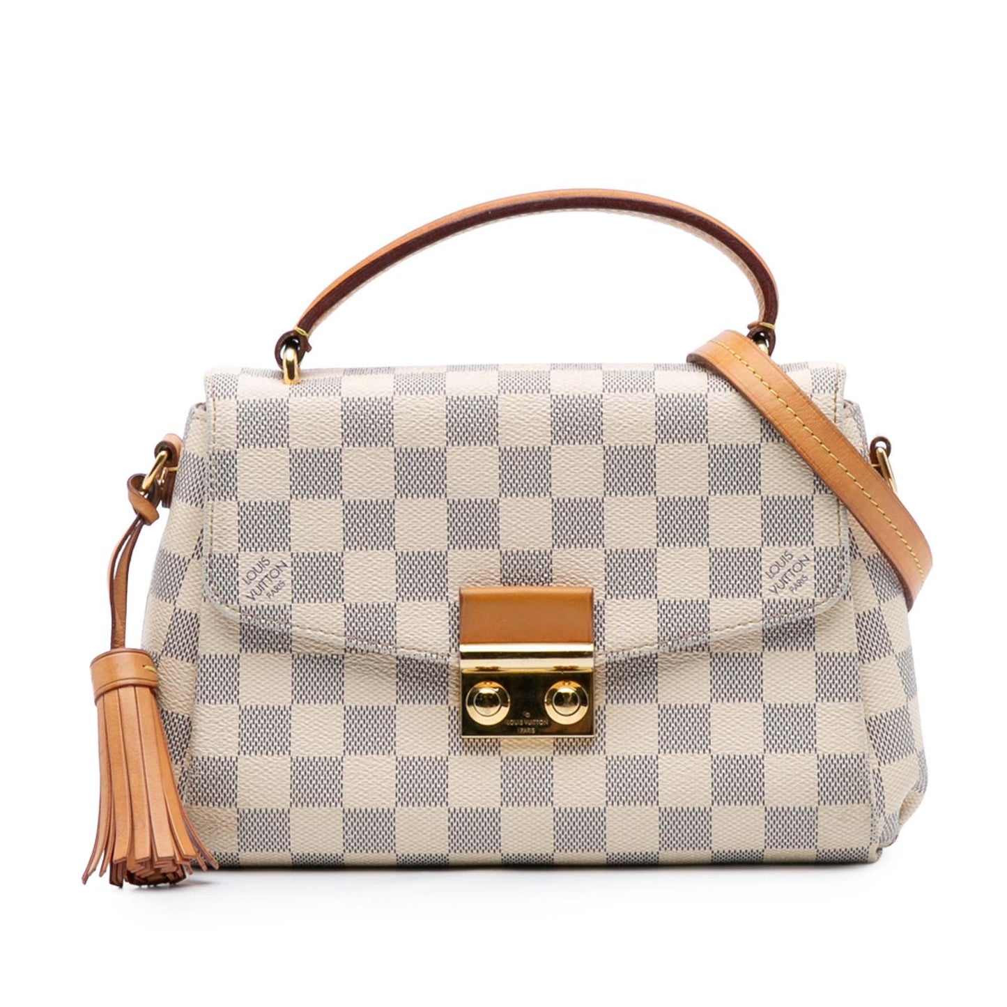 White Louis Vuitton Damier Azur Croisette Satchel