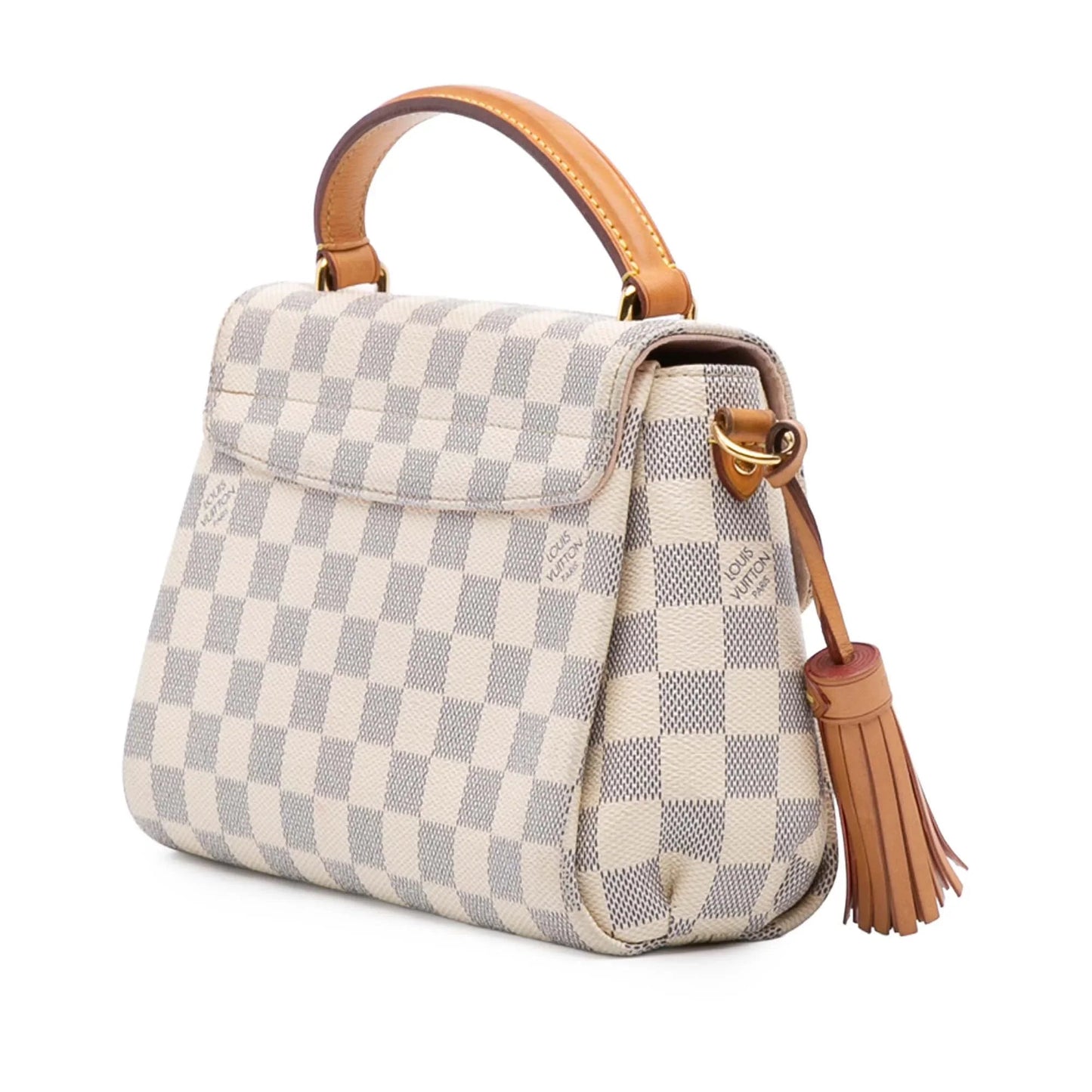White Louis Vuitton Damier Azur Croisette Satchel