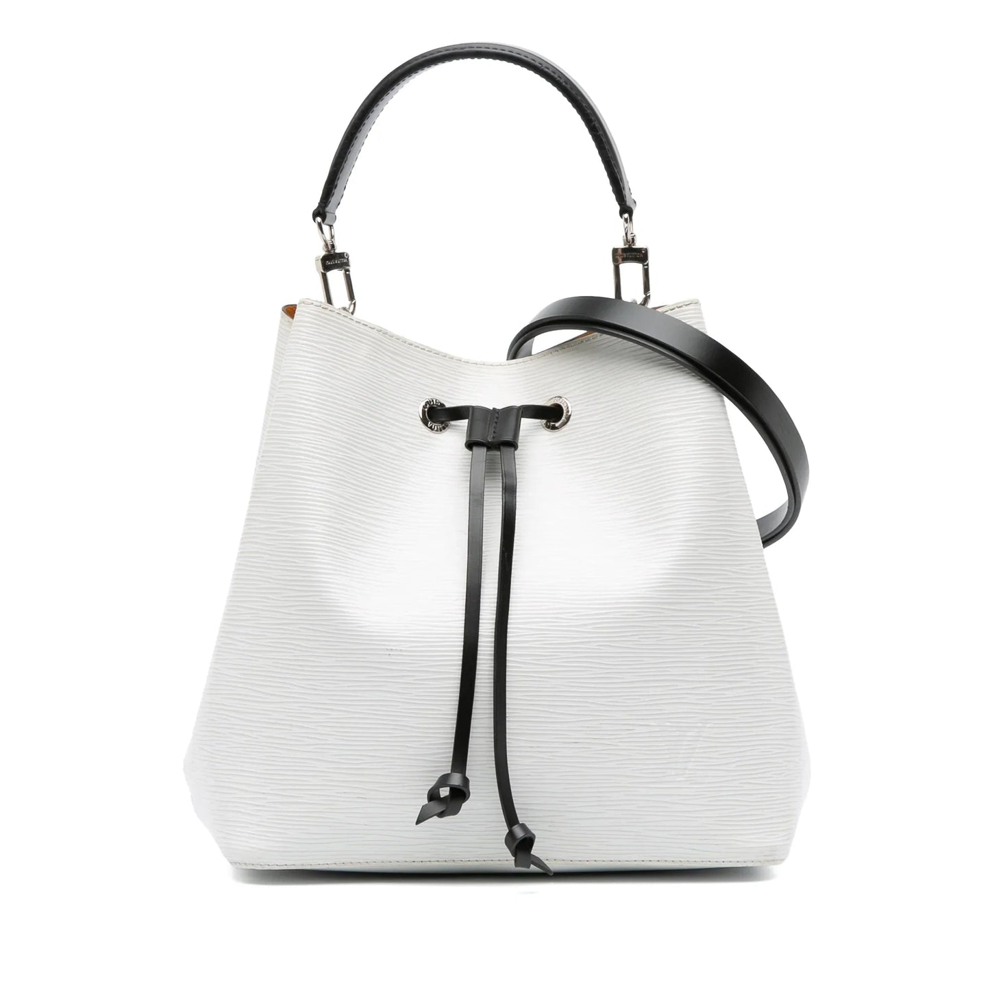 White Louis Vuitton Epi NeoNoe MM Bucket Bag