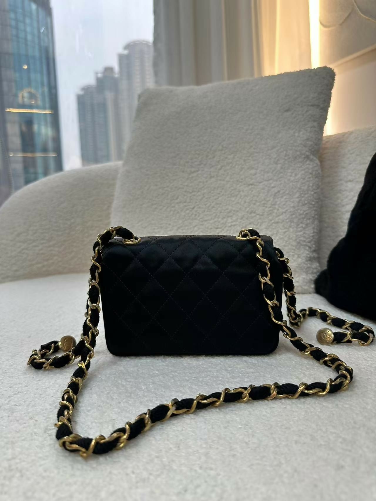 Chanel  (1986-88) Classic Mini Satin Bag