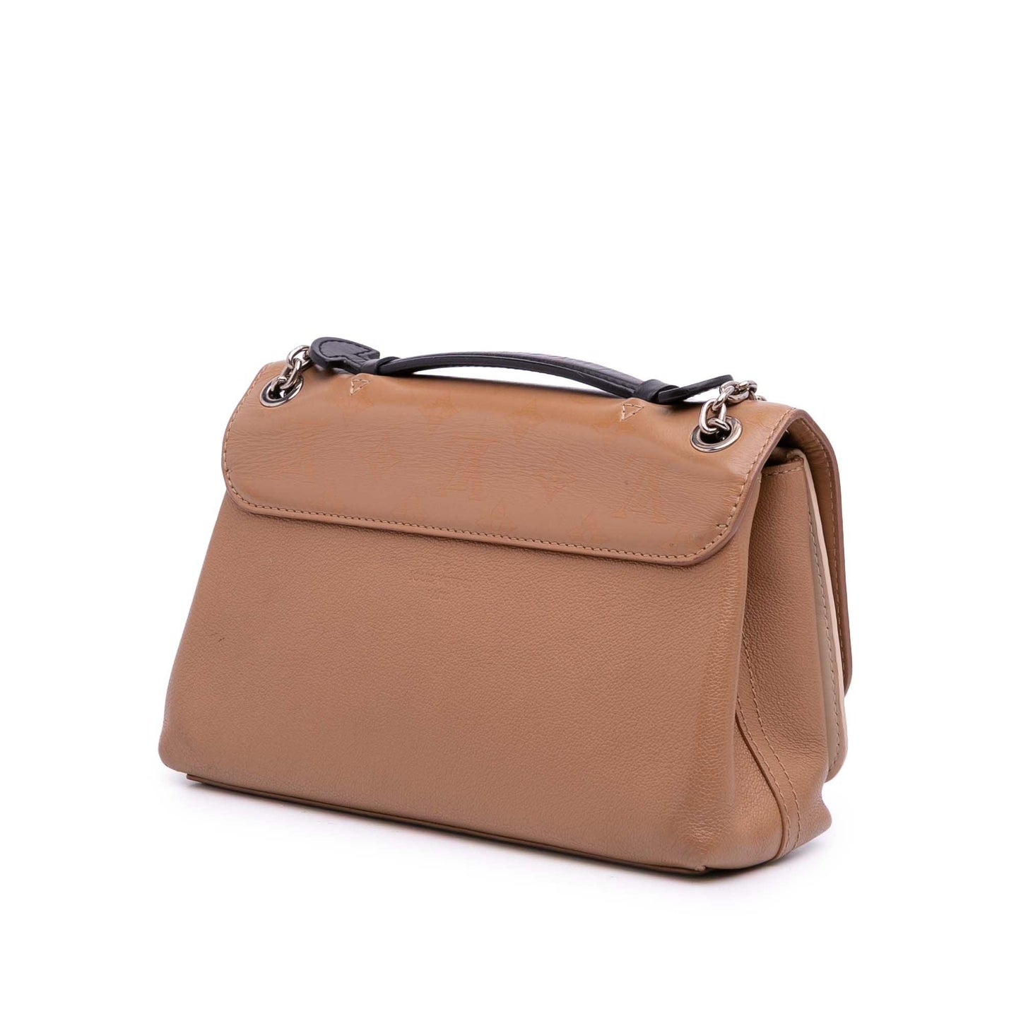 Brown Louis Vuitton Monogram Cuir Plume Ecume Very Chain Satchel