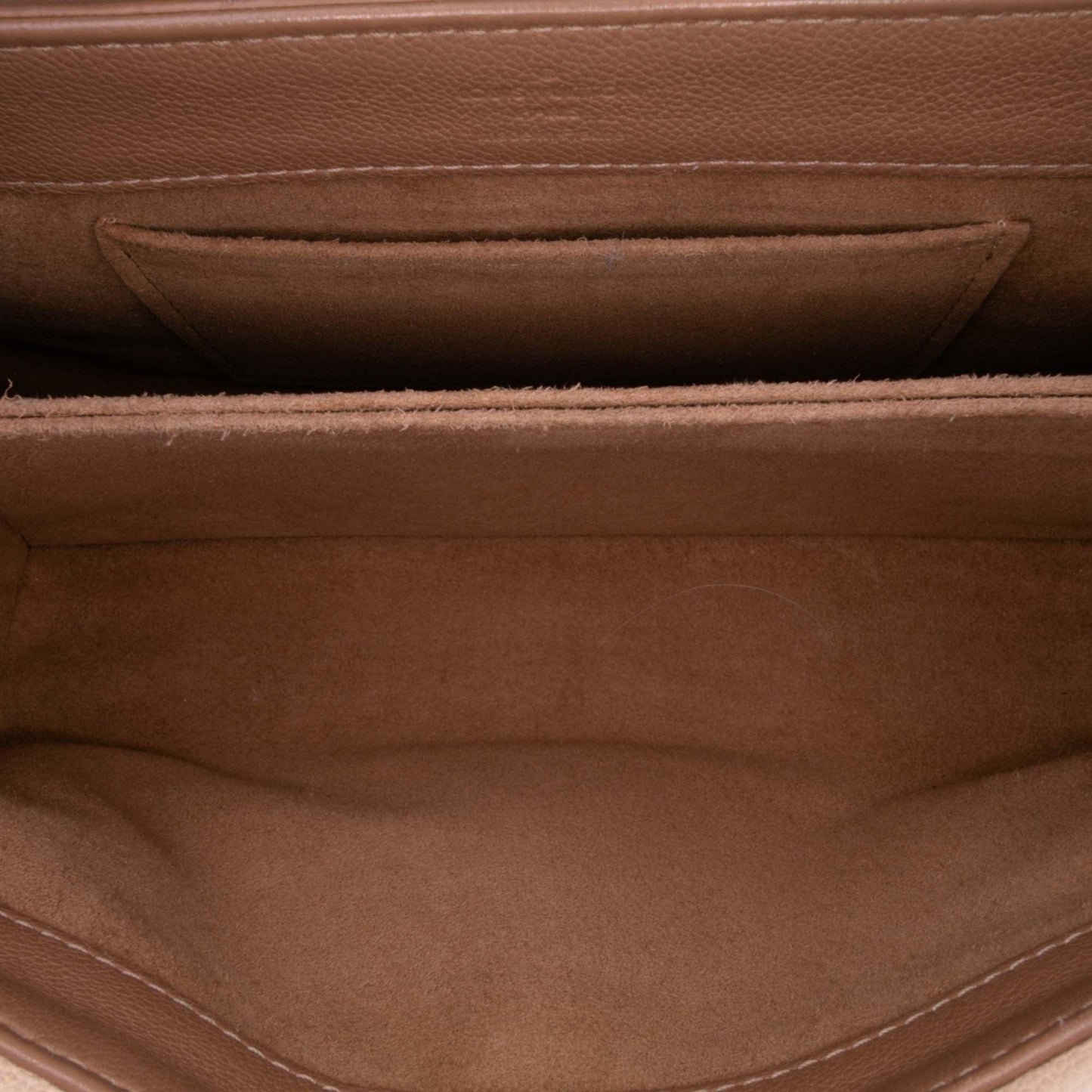 Brown Louis Vuitton Monogram Cuir Plume Ecume Very Chain Satchel
