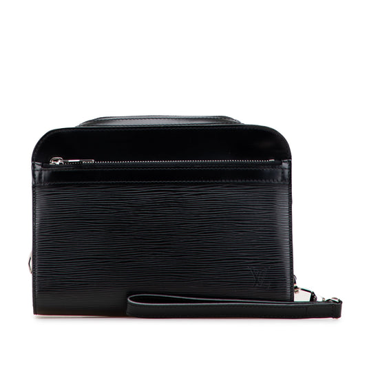 Black Louis Vuitton Epi Pochette Hoche Clutch Bag