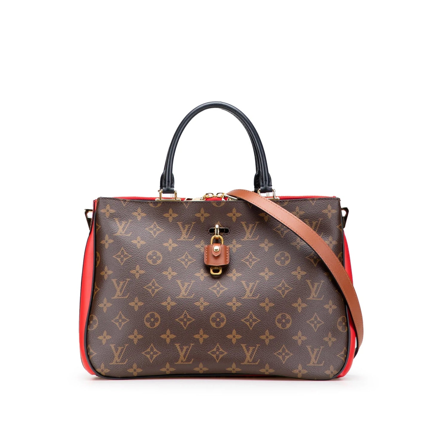 Brown Louis Vuitton Monogram Millefeuille Satchel
