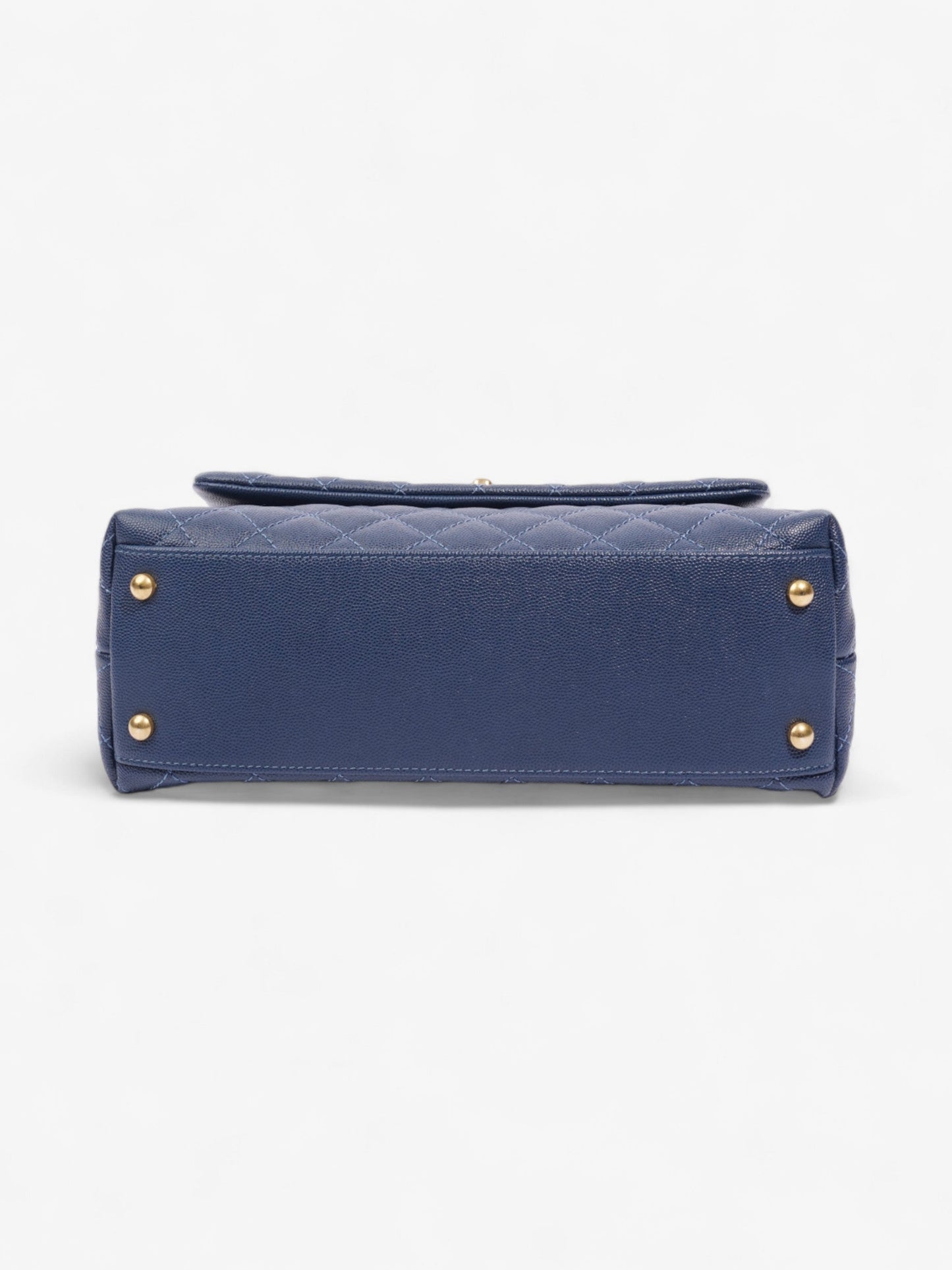 Chanel Coco Handle Flap Blue Caviar Leather Small