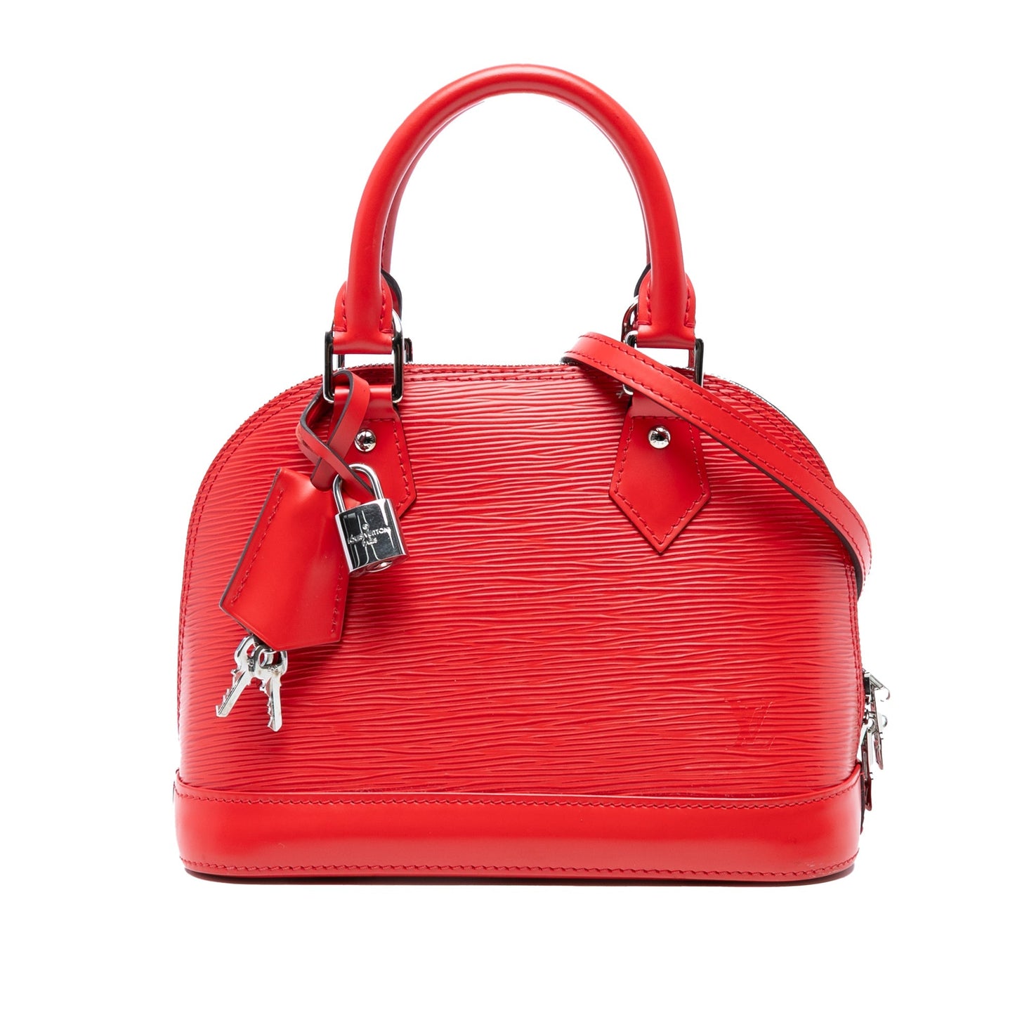 Red Louis Vuitton Epi Alma BB Satchel