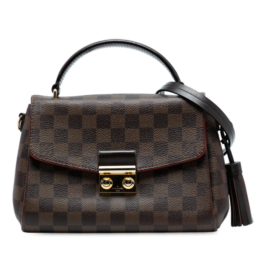 Brown Louis Vuitton Damier Ebene Croisette Satchel