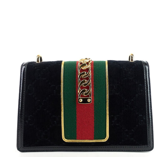 Gucci Sylvie Small Monogram Velvet Bag