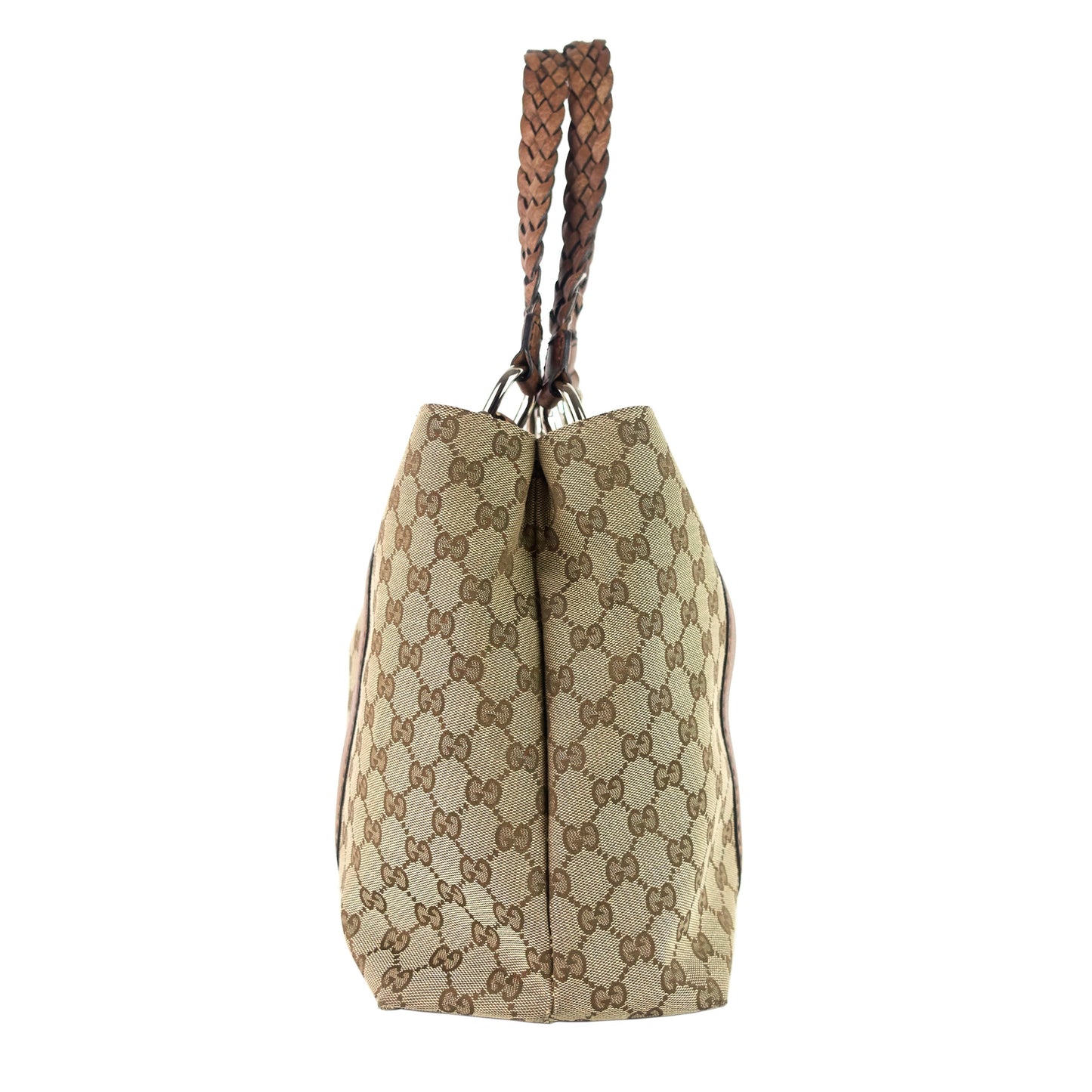 Gucci Libeccio Bamboo Bar Medium Canvas Tote Bag