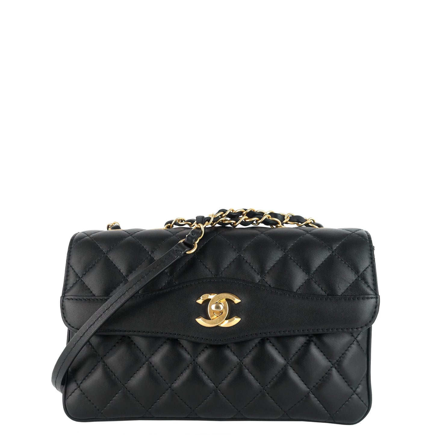 Chanel Coco  Quilted Lambskin Leather Flap Bag