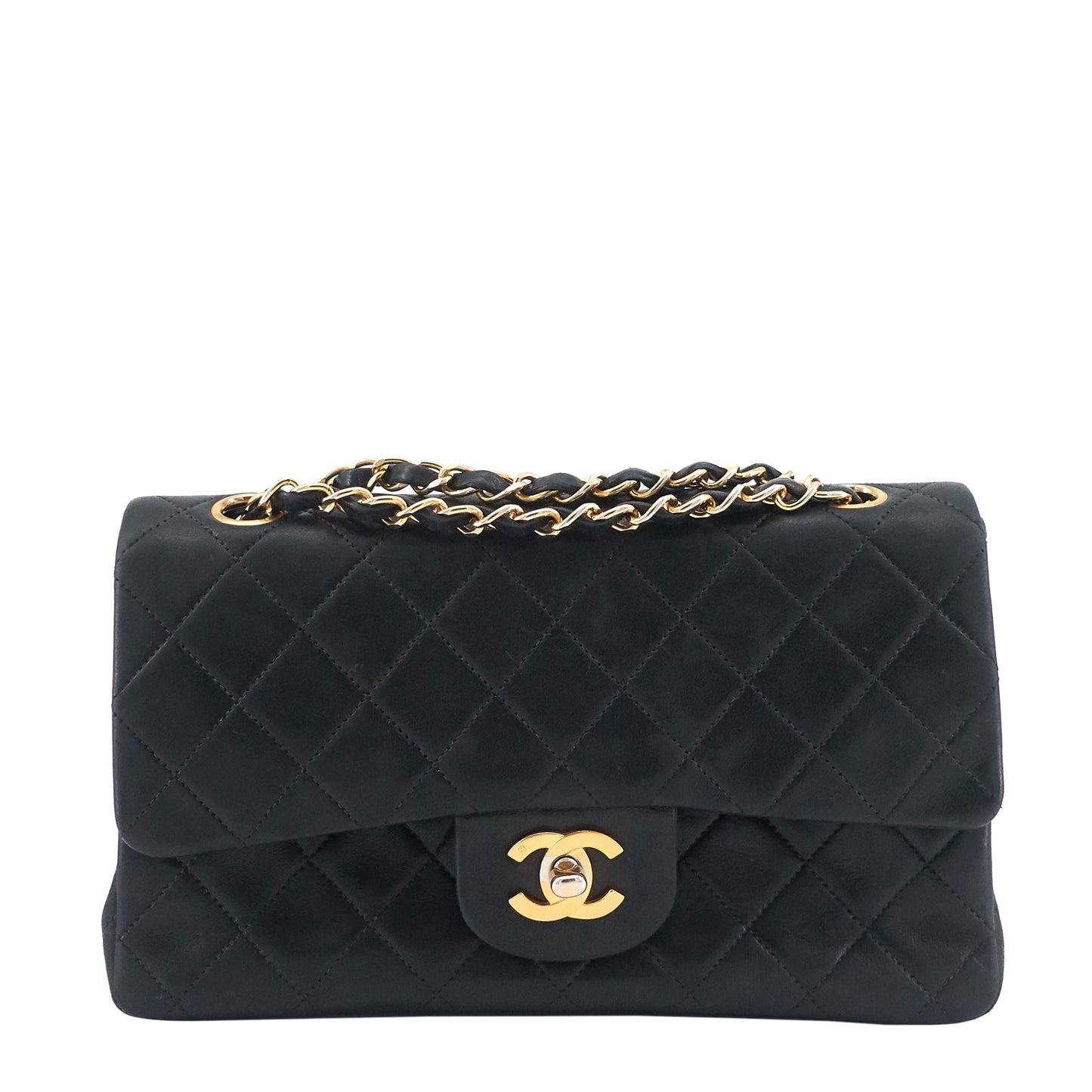 Chanel Classic Double Flap Small Lambskin Leather Bag
