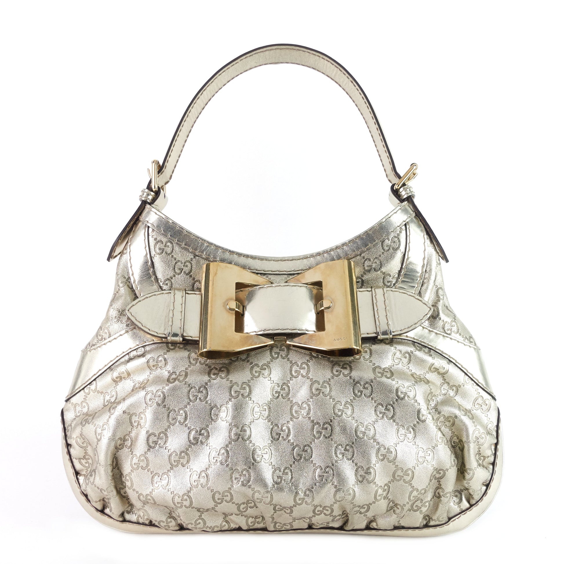 Gucci Leather Monogram Shoulder Bag Style 6