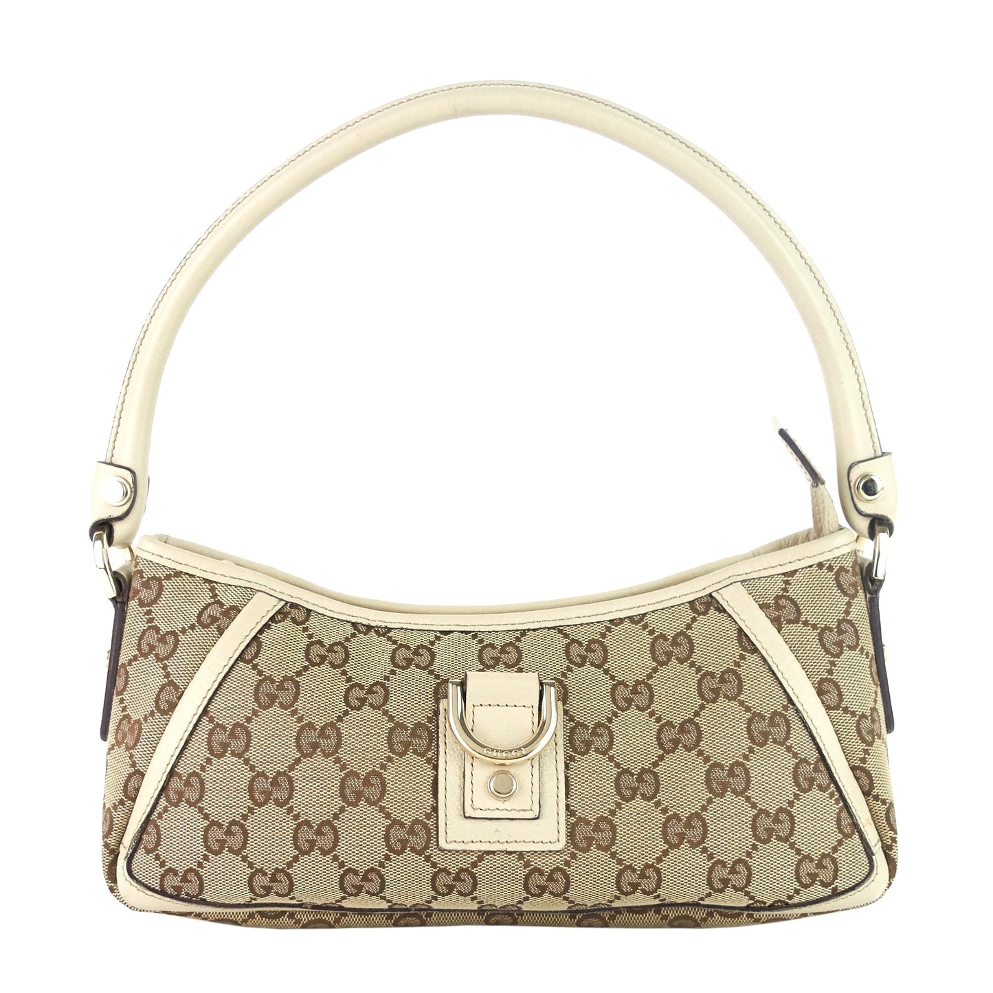 Gucci Abbey D-Ring Monogram Canvas Pochette Bag