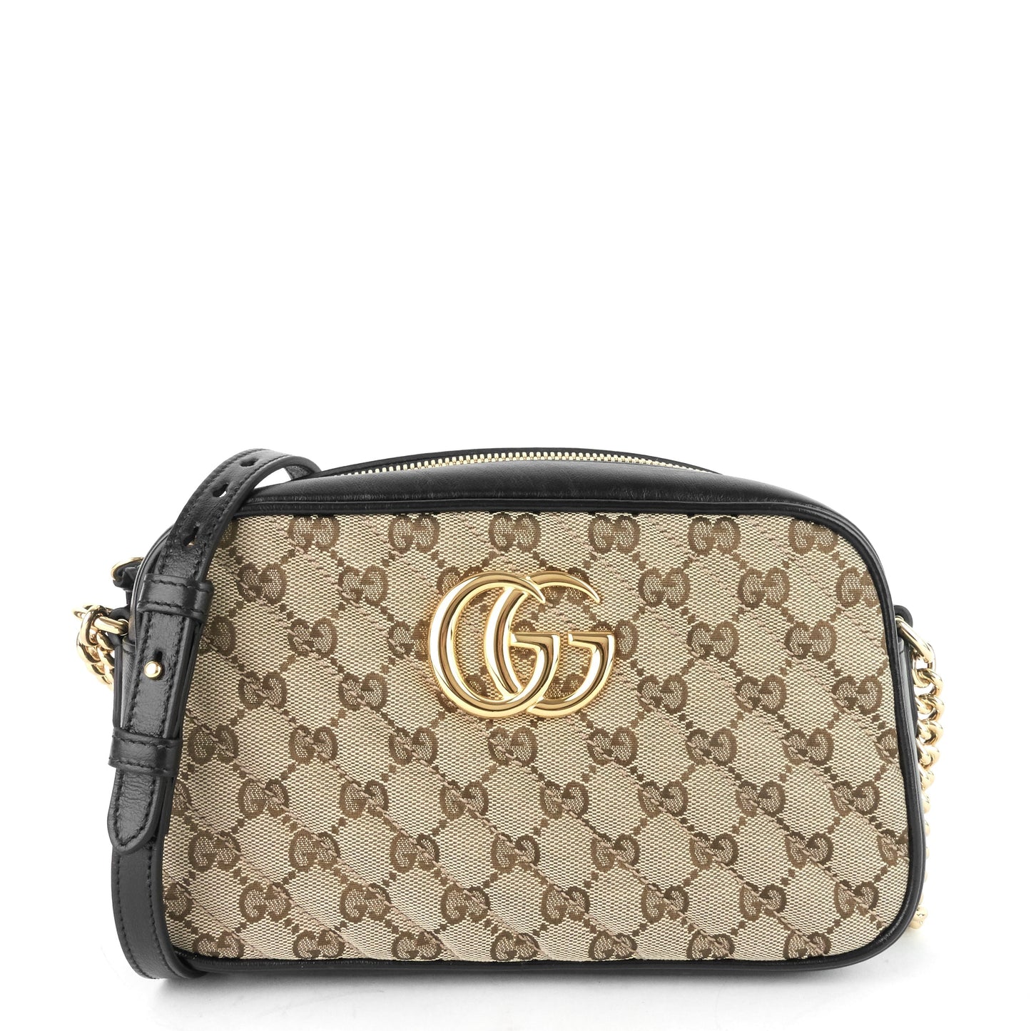 Gucci Marmont Small GG Canvas Chain Shoulder Bag