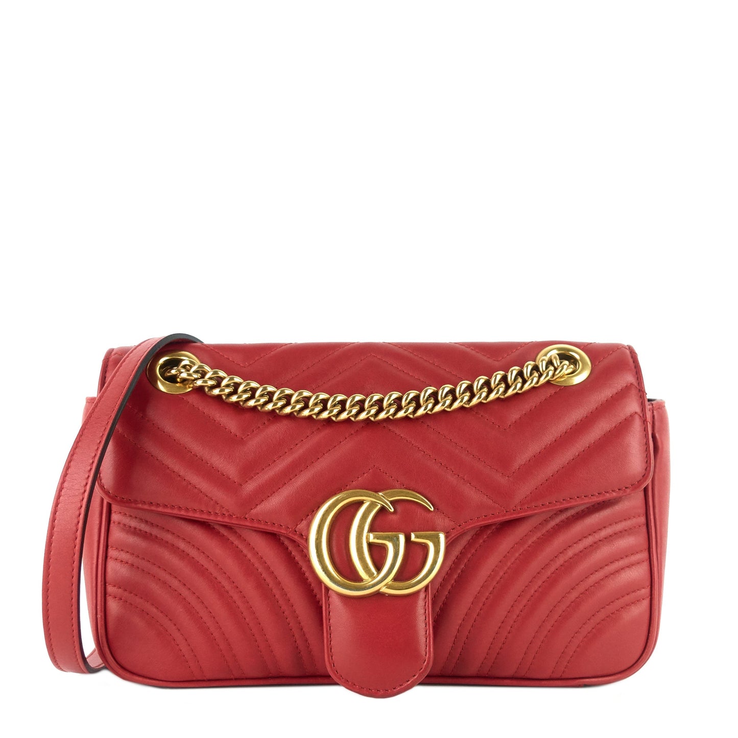 Gucci GG Marmont Small Matelass? Calfskin Leather Shoulder Bag