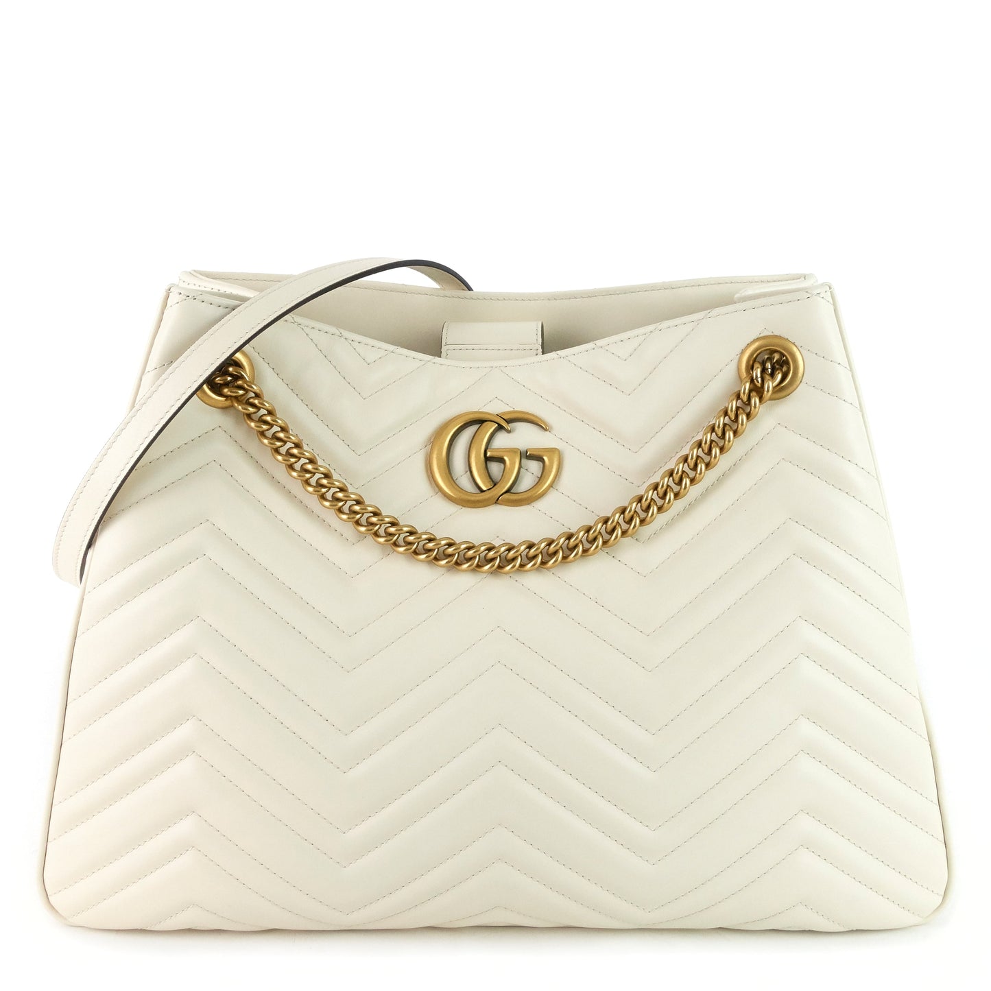 Gucci Marmont Medium Matelass? Calf Leather Chain Shoulder Bag