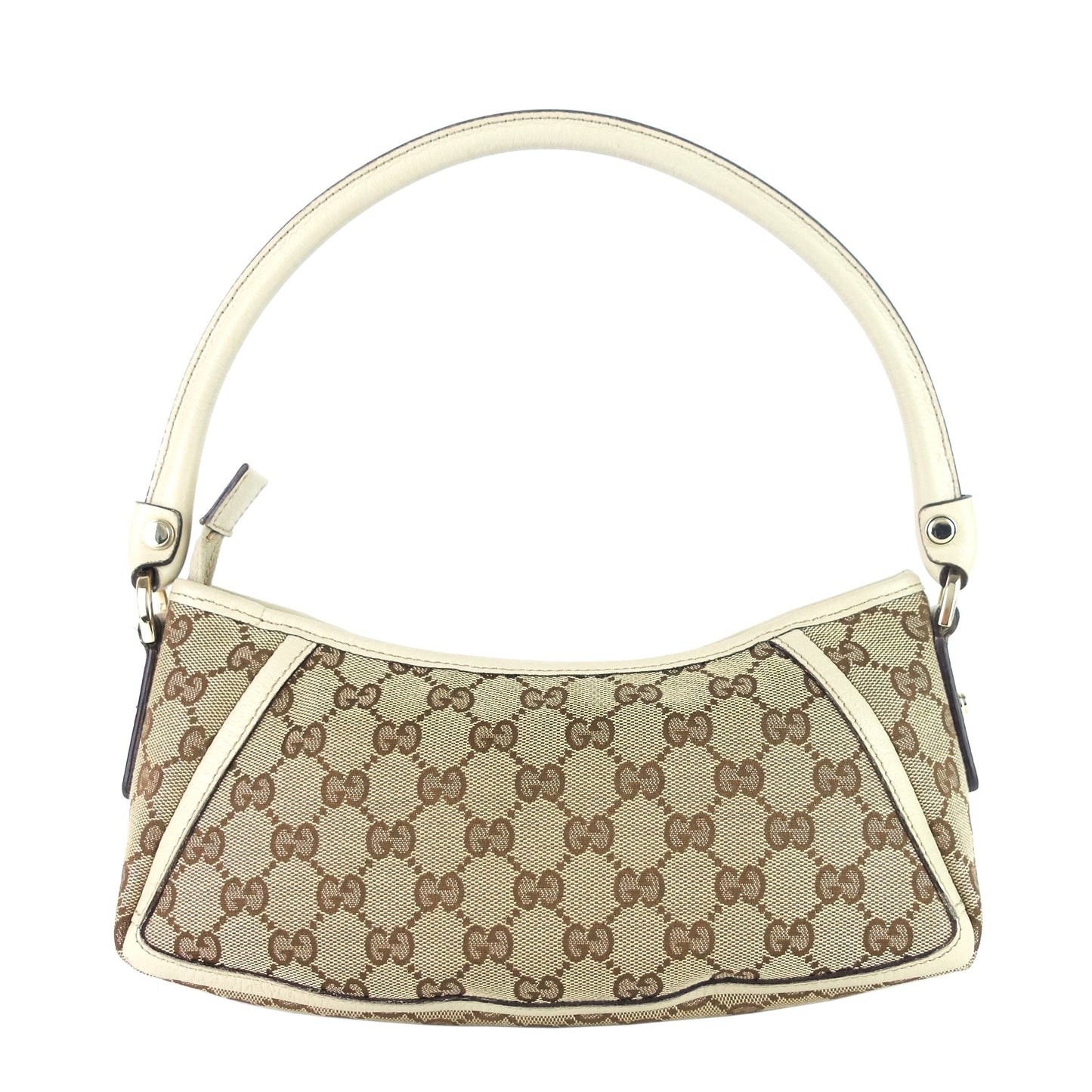 Gucci Abbey D-Ring Monogram Canvas Pochette Bag