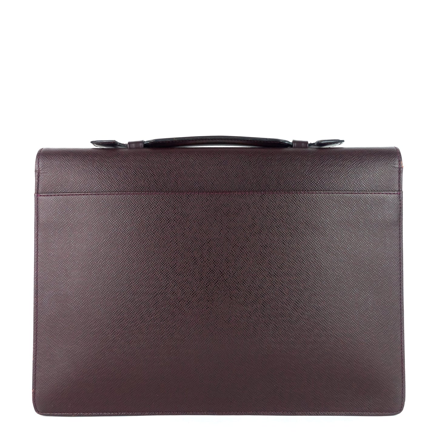 LOUIS VUITTON Serviette Kourad Taiga Leather Briefcase Bag