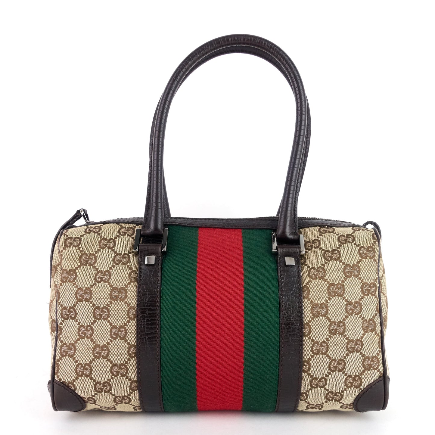 Gucci Vintage Small GG Canvas Boston Bag