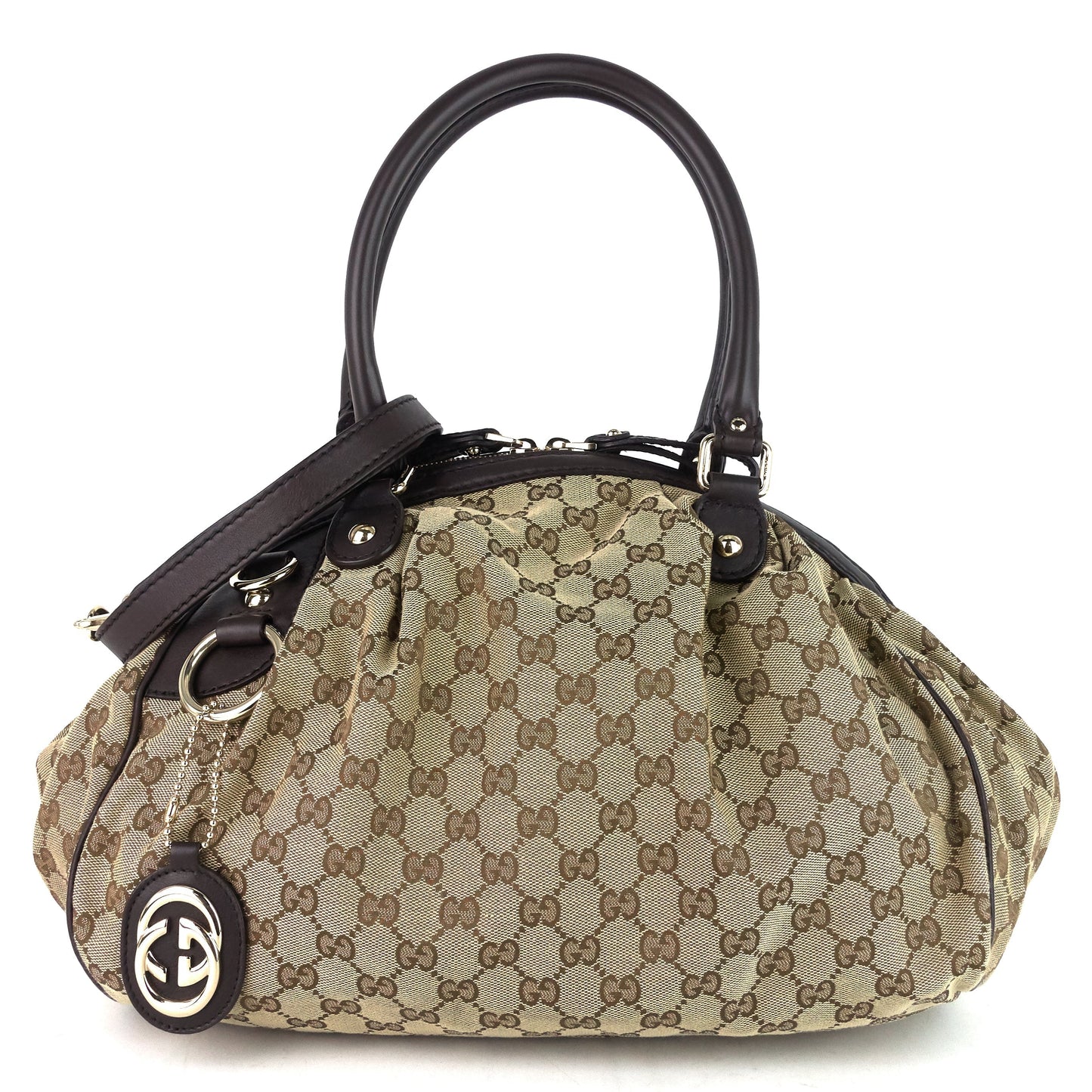 Gucci Sukey Monogram Canvas Boston Bag
