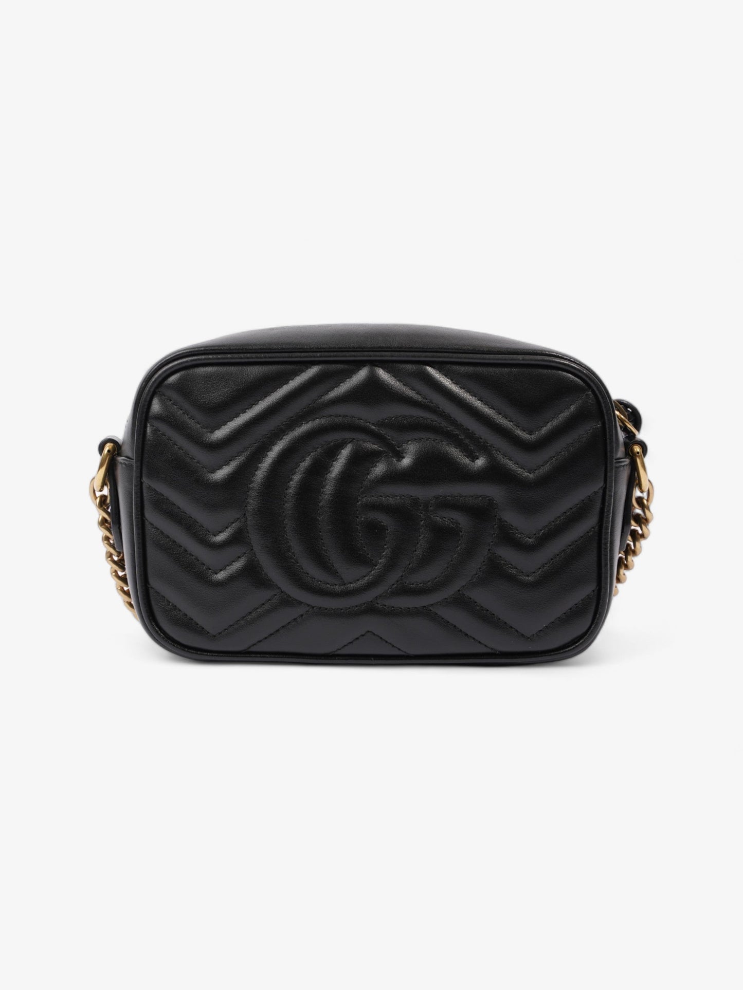 Gucci GG Marmont Black Matelasse Leather Mini