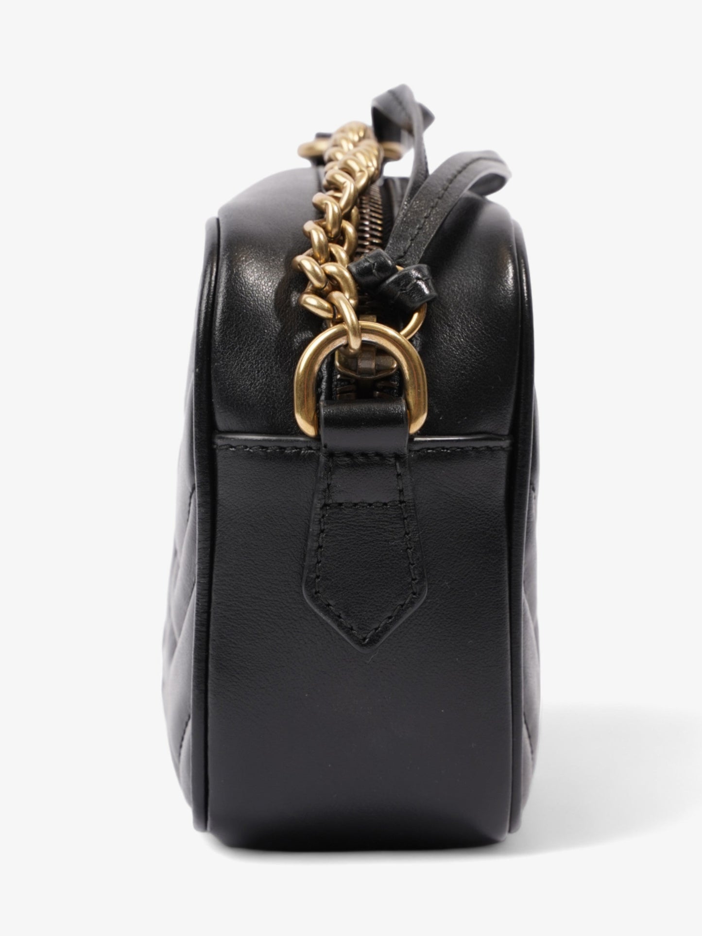 Gucci GG Marmont Black Matelasse Leather Mini