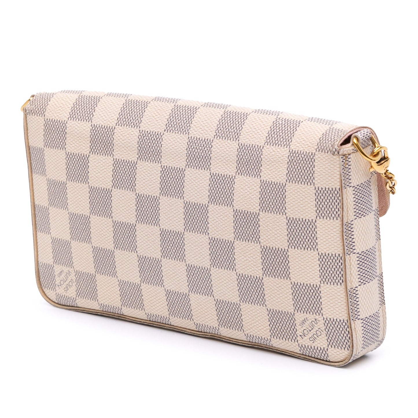 White Louis Vuitton Damier Azur Pochette Felicie Crossbody Bag