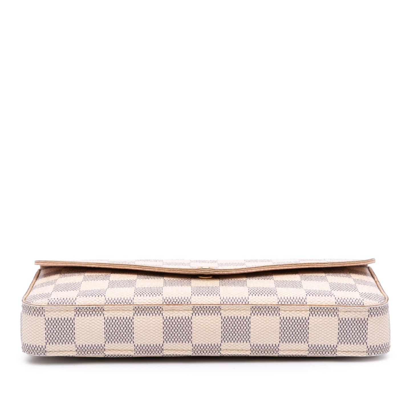 White Louis Vuitton Damier Azur Pochette Felicie Crossbody Bag