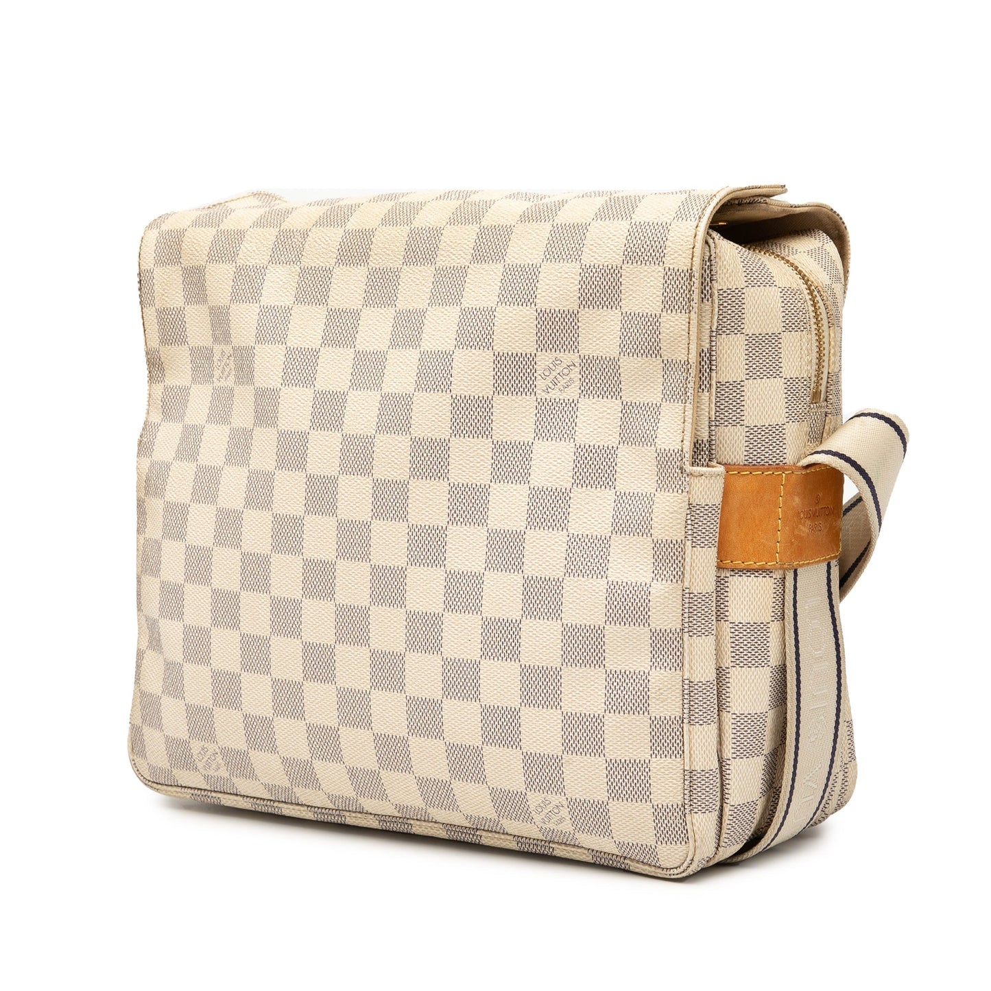 White Louis Vuitton Damier Azur Naviglio Crossbody Bag