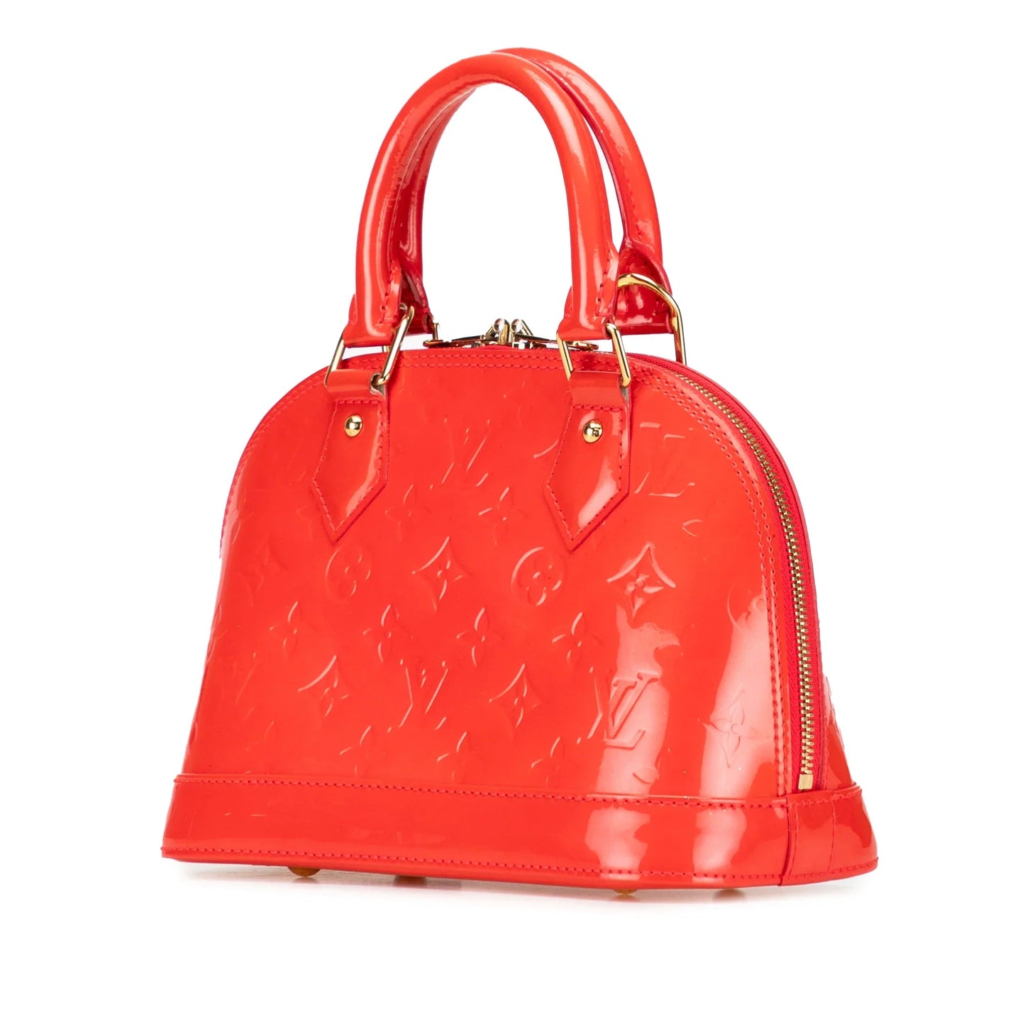 Orange Louis Vuitton Monogram Vernis Alma BB Satchel