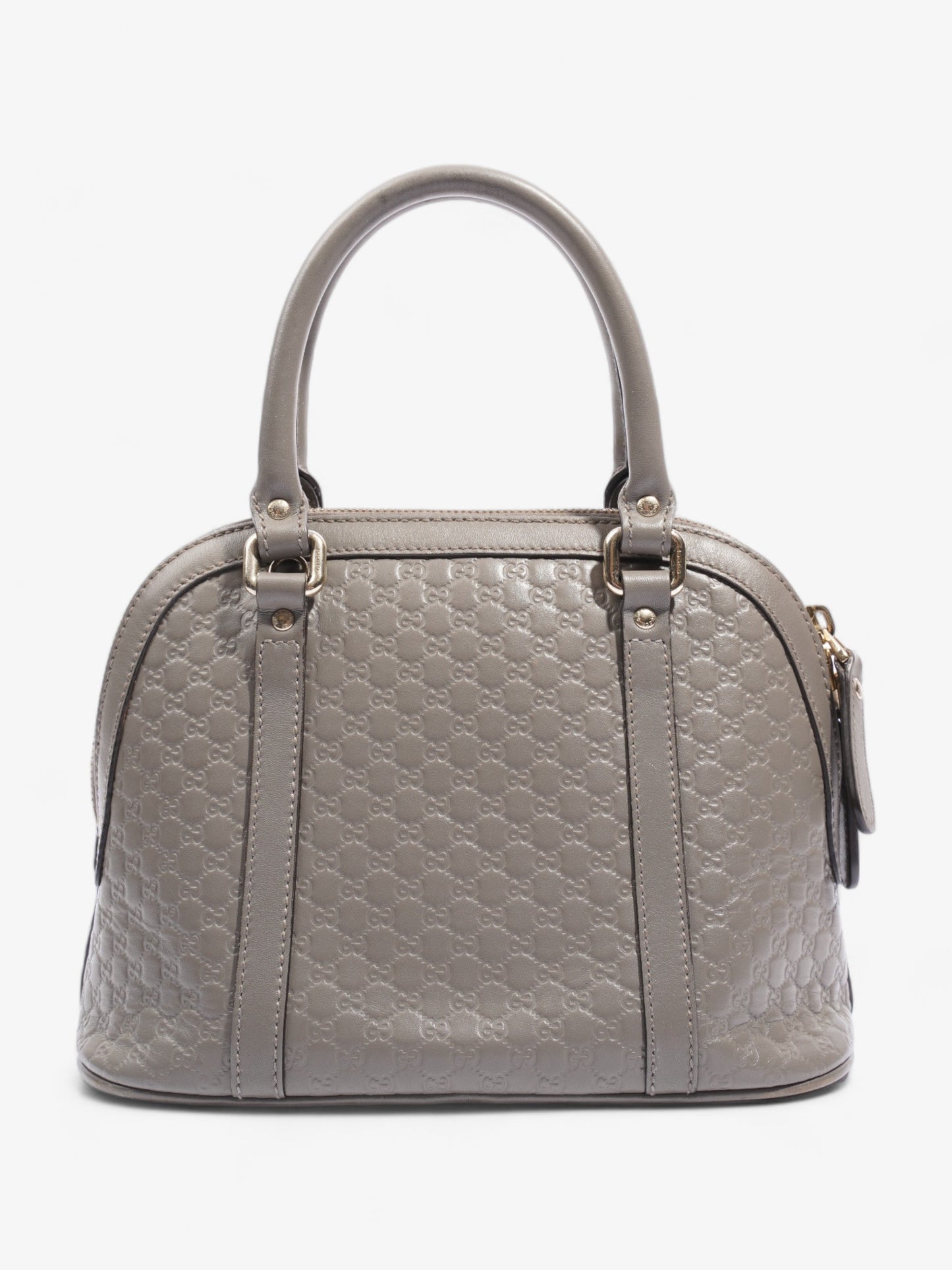Mini Microguccissima Dome Bag  Grey Leather