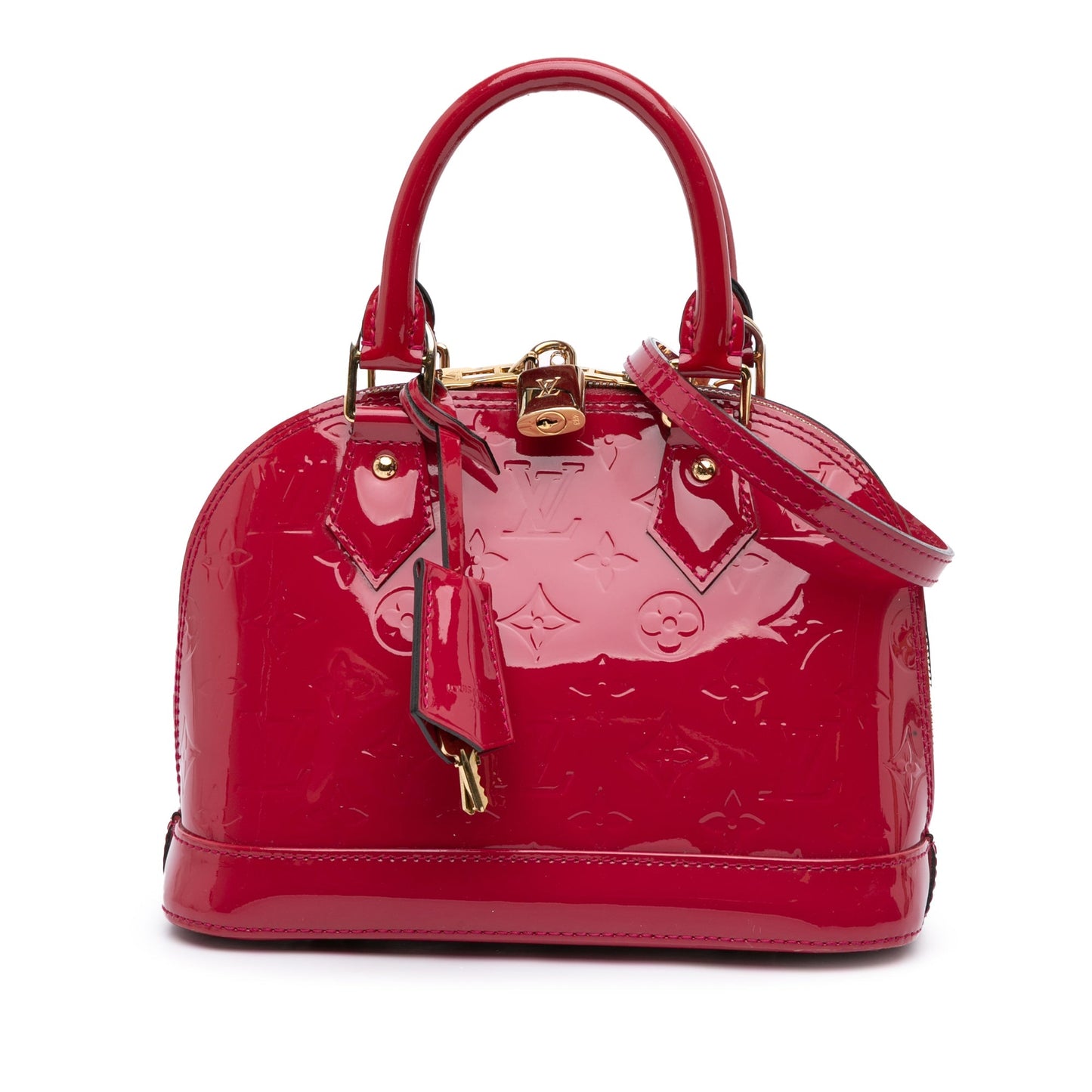 Pink Louis Vuitton Monogram Vernis Alma BB Satchel