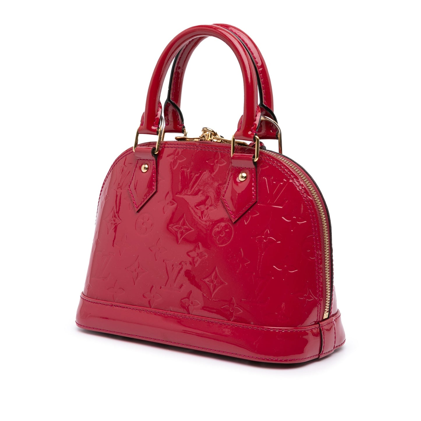 Pink Louis Vuitton Monogram Vernis Alma BB Satchel