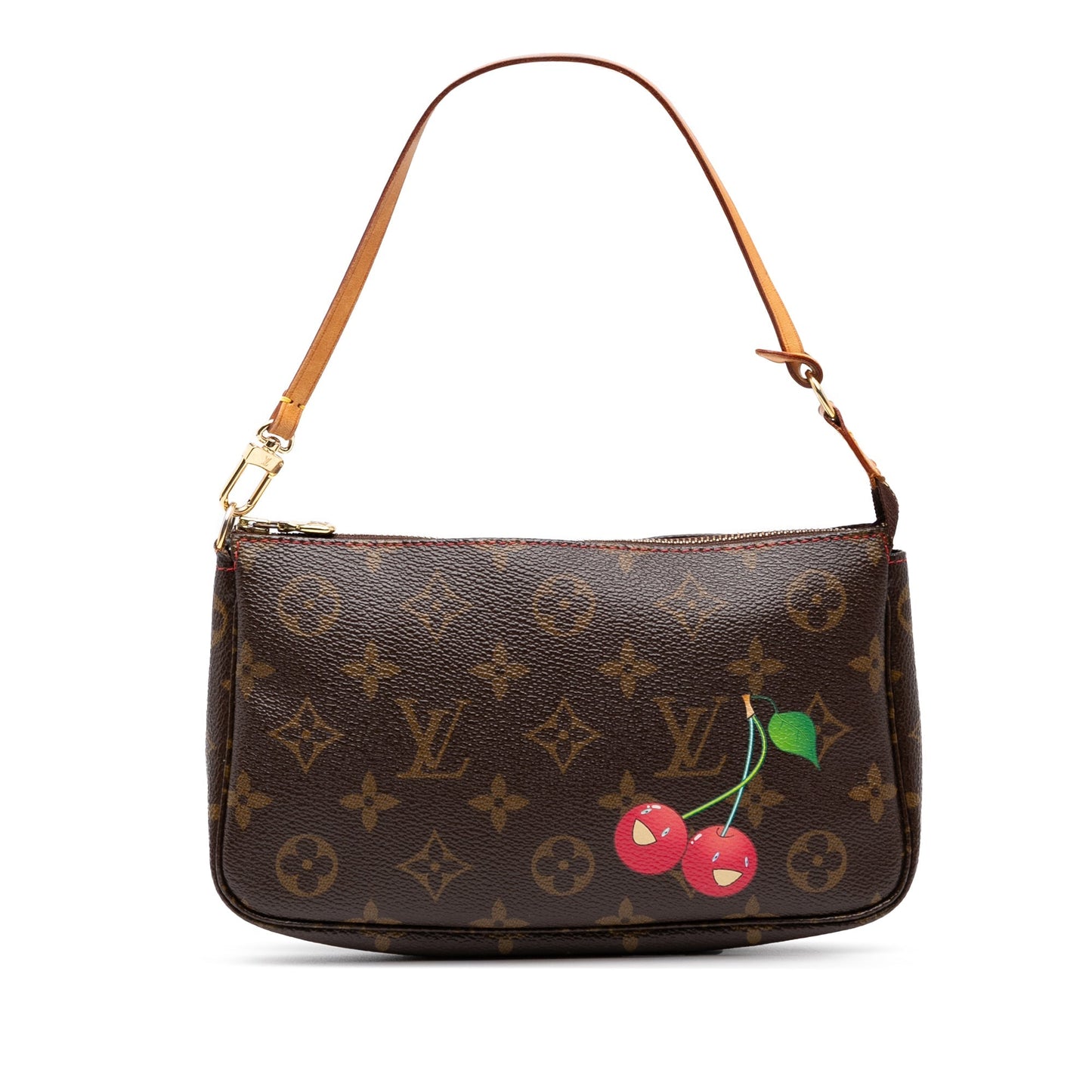 Brown Louis Vuitton Takashi Murakami Monogram Cherry Pochette Accessoires Shoulder Bag