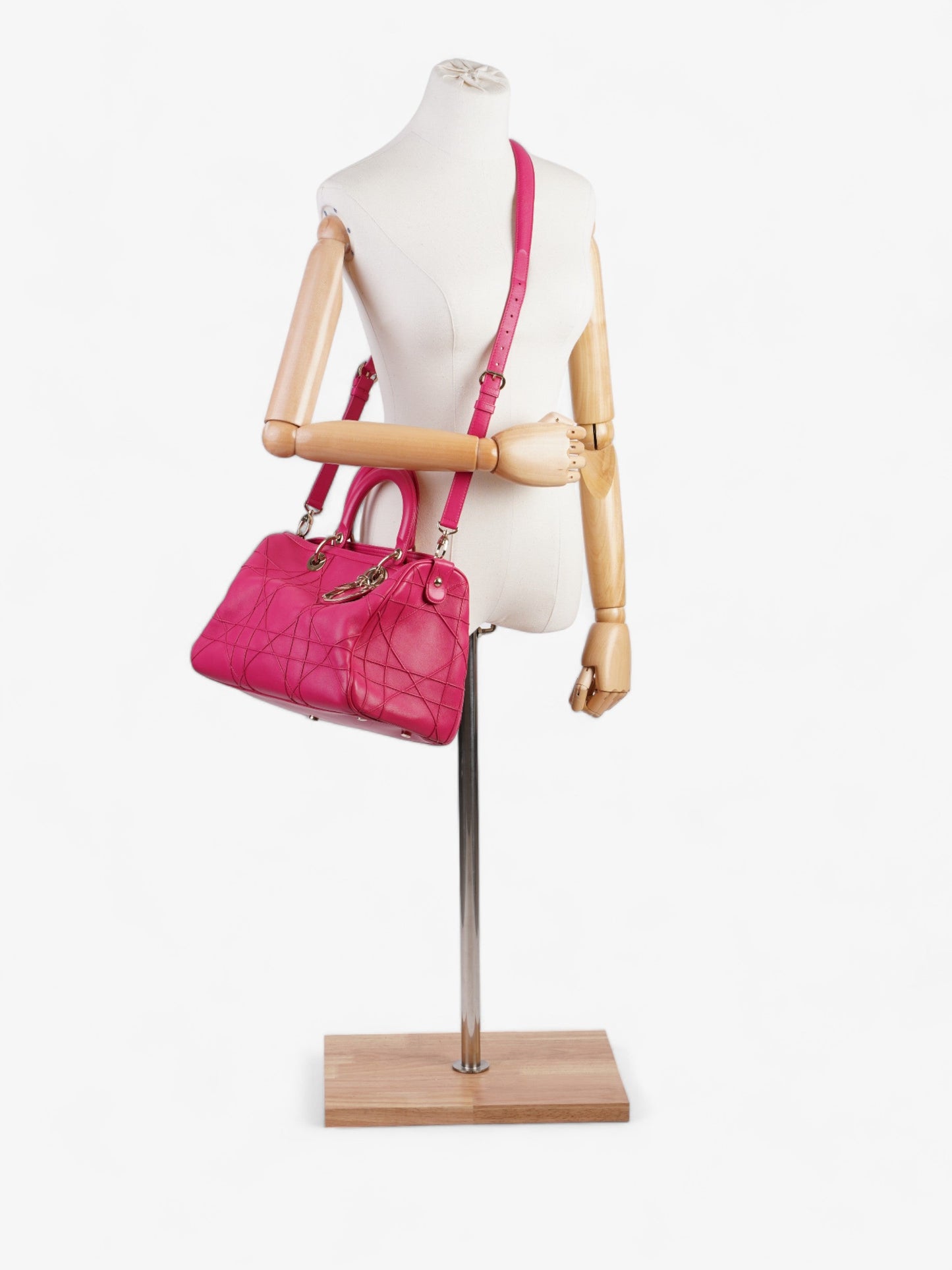 Christian Dior Granville Polochon Bag Pink Leather