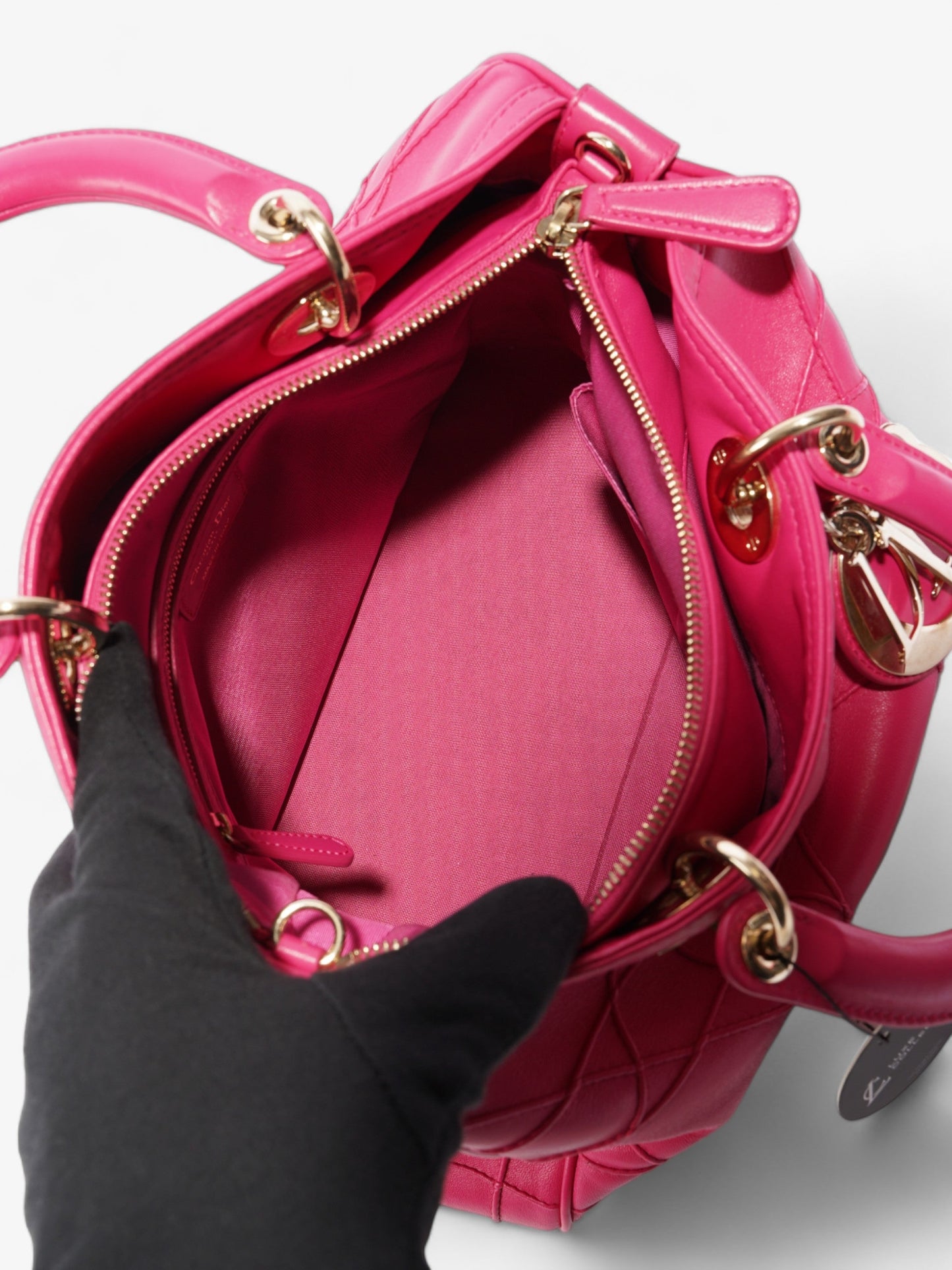 Christian Dior Granville Polochon Bag Pink Leather