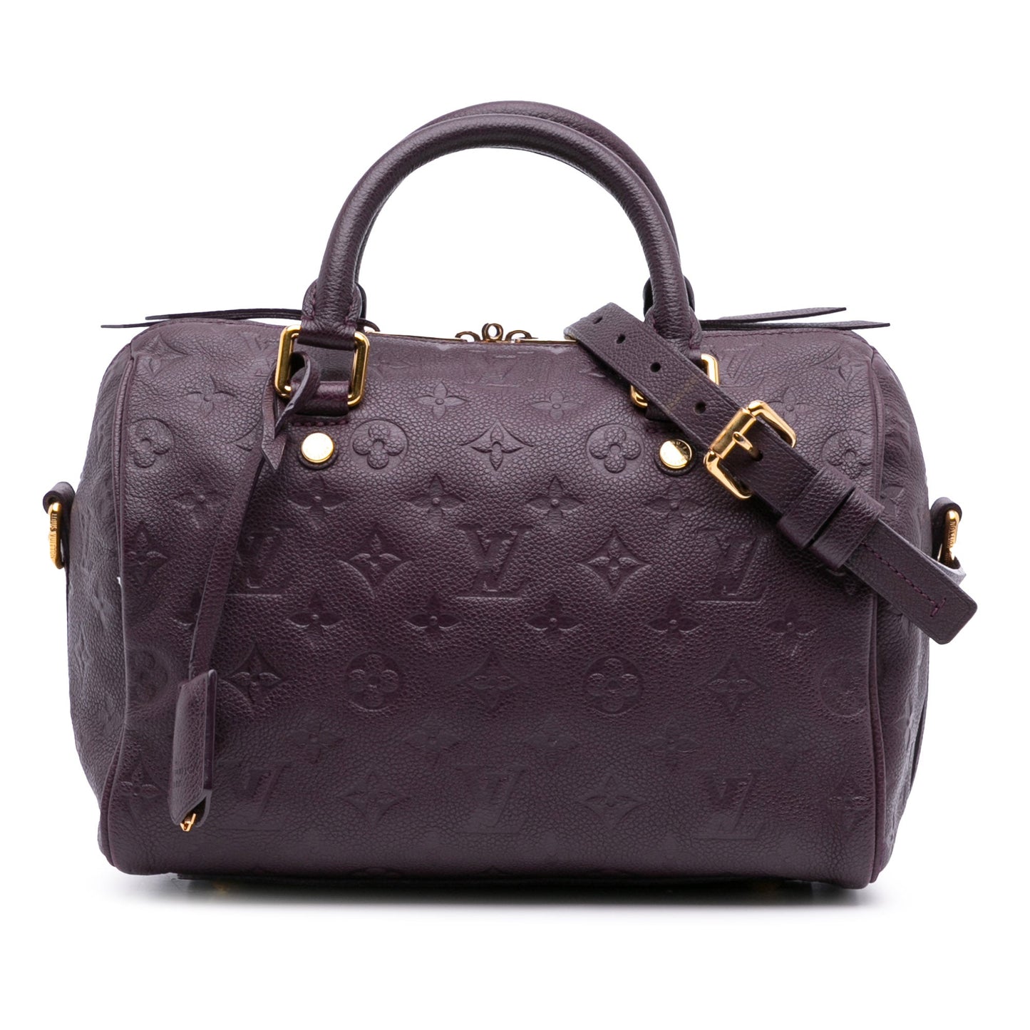 Purple Louis Vuitton Monogram Empreinte Speedy Bandouliere 25 Satchel